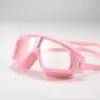 Gafas de natación Amazon con lente transparente, galvanizadas, antivaho, llamativas, impermeables, alta definición, unisex, montura grande, para adultos con miopía