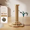 Tabla Rascadora para Gatos, Poste Rascador de Sisal Duradero y que no Suelta Pelusa, Juguete para Gatitos, Palo Juguete para Gatos, Marco Trepador para Gatos de Entretenimiento Propio para Aliviar el Aburrimiento Todo en Uno