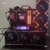 Gabinete Abierto Vertical de Aleación de Aluminio Creativo Personalizado Refrigeración Líquida Mini ITX Simple Plataforma MATX x99 EATX