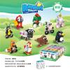 Nuevo Castillo de Frutas para Niños Comida Rápida Animal Caja Pequeña Regalo Bloques de Construcción de Partículas Pequeñas DIY Juguetes Educativos de Iluminación