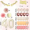 Los Globos de Látex con Purpurina Rosa de Pasta de Frijol Más Vendidos de Amazon Set de Globos de Atmósfera con Globo de Flor de Papel para Niña de 10 Cumpleaños
