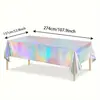 Mantel de Mesa con Láser Transfronterizo, Mantel Decorativo Atmosférico, Desechable a Prueba de Aceite e Impermeable, Fiesta de Cumpleaños Festiva, Fiesta Festiva