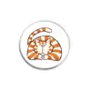 Broche de Gato Naranja Gordo Perezoso, Insignia Metálica Divertida Pintada a Mano, Pin de Decoración de Mochila para Estudiante de Personalidad de Nicho