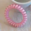 Cuerda para el Cabello Estilo Gelatina Blanca Línea Telefónica Japonesa y Coreana Sin Marcas Goma Elástica Gruesa para Atar el Cabello