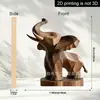 Etiquetagem Transfronteiriça em nome da estátua de animal de madeira impressão plana 2D decoração de mesa para casa presentes