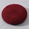 Boina de Lã Tricotada de Cor Sólida Venda por Atacado de Fábrica Boina de Alta Qualidade Estilo Francês Chapéu Quente de Inverno Sem Aba Personalização