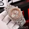 Reloj de moda popular al por mayor de AliExpress para comercio exterior con manecillas pequeñas y bisel completo de diamantes para mujer, reloj de cuarzo