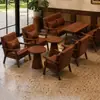 Sillón individual para salas de estar pequeñas, juego de mesa y sillas de ocio para balcón, silla para dormitorio de hotel y casa de huéspedes, estilo vintage