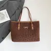 Bolsa Tote Grande Elegante Retrô Estilo Coreano 2025 Nova Bolsa de Ombro Casual para o Dia a Dia Moda Tendência Feminina Bolsa Grande