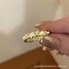 Anel Aberto Letra para Mulheres, Joia de Nicho de Alto Padrão, Anel de Personalidade de Luxo Leve, Anel Aberto Versátil de Moda Exquisito