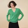 Suéter de cashmere macio de alta qualidade pronto para usar para mulheres, nova coleção outono e inverno, gola colorida como doce, camada base de malha da moda