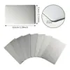 Cartões de visita de metal em branco para impressão por transferência de calor, transfronteiriços, em estoque, impressão em um lado, cartões em branco para sublimação, cartas para jogos de tabuleiro
