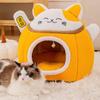 Cama Caliente para Gatos y Perros, Cama Redonda Engrosada para Mascotas con Felpa, Envío Directo de una Pieza, Adecuada para Todas las Estaciones, Casa de Invierno para Gatos y Mascotas