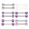 Anel de mamilo de aço inoxidável com zircônia, moda europeia e americana, popular em vendas transfronteiriças, joia de piercing corporal humana da moda com haste, anel de mamilo