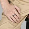 Anillo Celta Eterno de Nudo Trenzado de Acero de Titanio Transfronterizo Envuelto Hueco Estilo Unisex Joyería de Mano para Hombres y Mujeres