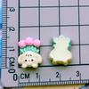 Mini Animal Oso Panda Conejo Cerdo Maceta Girasol Tulipán Manicura Pasador Accesorios de Resina