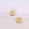 Accesorios de joyería semiacabados al por mayor material metal colgante zodiaco conejo collar pulsera pendientes colgante DIY