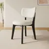 Cadeira de Jantar em Madeira Maciça para Uso Doméstico, Cadeira Moderna Estilo Creme com Almofada Macia, Banqueta de Jantar, Cadeira para Reuniões de Hotel, Cadeira de Jantar de Luxo Leve com Encosto, Cadeira Infantil