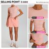 Verano Hilo Desnudo Cuello Redondo Ajustado Manga Corta para Mujer Deportes Ocio al Aire Libre Correr Fitness Secado Rápido Camiseta Ropa de Yoga