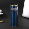 Copo térmico de aço inoxidável mais vendido de fábrica, copo com display inteligente de temperatura, copo térmico com separação de chá e água, copo de água para carro, copo térmico