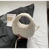 Bolsa de Algodão Bolha Transfronteiriça Estilo Coreano Moda Tendência Bolsa Bolinho Verão 2025 Nova Bolsa de Ombro Acolchoada Plissada de Algodão