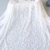 Tela de Encaje de Malla Blanca Cortina Tela para Fondo de Foto de Boda Mantel Tela para Vestido Ropa