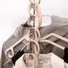 Cabide Multifuncional Dobrável de Metal Mágico com 6 Furos Armazenamento de Guarda-Roupa Pendurar Roupas Cabide com Múltiplos Furos Multifuncional