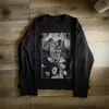 Y2K gótico escuro retrô americano punk Harajuku subcultura moda de rua alta pendurado na parede moderno casual Camiseta