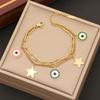 Pulsera de ojos de gota de aceite de joyería nueva transfronteriza moda joyería de amor joyería de acero inoxidable venta al por mayor B404
