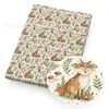 Bolsa de Tecido Artesanal Estampada Animal Fofo Estilo Pastoral Poliéster Algodão Fino ou Tecido Impermeável Toalha de Mesa, 1Yc74997