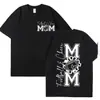 Camiseta Mãe de Futebol e Torcida Feminina de Verão com Manga Curta Moda Top Gráfico para Dia de Jogo