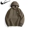 Sudadera con capucha para hombre, transfronteriza, primavera y otoño, color liso, corte holgado, camiseta deportiva de manga larga, capa base, estilo cálido, retro