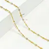 Cadena Hecha a Mano Chapada en Oro de 18 Quilates Cadena de Cristal Zirconia Accesorios de Joyería para Pulsera Collar Pendiente Materiales Cadena Suelta