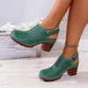 Sandalias de verano para mujer talla grande, comercio exterior transfronterizo, sandalias de plataforma con punta abierta, sandalias romanas de moda para mujer con una correa y hebilla