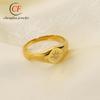 Amazon Hot Star Anillo de Acero de Titanio Chapado en Oro Anillo Vintage Sol Estrella Acero Inoxidable Mujeres Venta al por Mayor