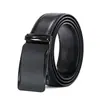 Cinturón de Cuero Personalizado para Hombre de Cuero Genuino Hebilla Automática Cinturón de Cintura de Piel de Vaca Logo Impreso a Color Regalo de Negocios Hebilla de Trinquete Cinturón de Cuero de Primera Capa para Hombre
