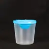 Taza para Lavar Pinceles de Pintura Infantil DIY Arte Graffiti Pintura Taza de Plástico Antiderrames con Tapa Pizarra Pizarra Taza para Pintura