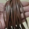 Ribete de Cuero Sintético con Tiras de Fileteado, Tiras Plegadas Prensadas para Accesorios de Ropa, Textiles del Hogar, Disfraces Tradicionales, Tiras Delgadas de Cuero Decorativas