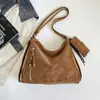 Bolsa Grande Fosca Feminina 2026 Outono Nova Versátil Fashionável Ombro Único Tendência Trabalho Retro Casual Bolsa Tote