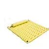 Esterilla Flotante Inflable de PVC Doble Esterilla Flotante para Agua Fila Flotante con Almohada Adecuada para Piscina Playa Lago Río Océano