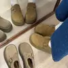 Zapatos Birkenstock de Suela Gruesa para Aumentar la Altura para Mujer, Botas de Nieve Cálidas con Felpa, Nuevos Mocasines de Invierno 2025 para Ponerse Fácilmente, Zapatos de Algodón con Piel