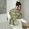 Bufanda de estilo europeo y americano 2024 para mujer, gruesa, combinable, de imitación de cachemira, para otoño e invierno, de alta calidad y cálida.