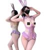 Guan Yun Alice Disfraz de Conejita Body Set Uniforme Abierto Tentación Coqueteo Revela Pecho Lencería Sexy Deseo Puro Mujeres