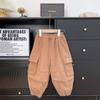 Xianao 2023 Invierno nuevos pantalones tejidos para niños con forro polar cálido estilo coreano ropa para niños monos de otoño para niños