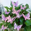 Adesivos de Parede Borboleta Oca 3 Camadas Transfronteiriços Adesivos Borboleta Estéreo 3D Adesivos Coloridos DIY para Sala de Estar Decoração de Fundo de Casa