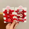 Goma para el Pelo Roja con Lazo para Niñas Pequeñas, Banda Elástica de Alta Elasticidad que No Daña el Cabello, Cuerda para el Pelo Accesorio para el Cabello Sanrio