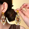 Pendientes de Borla de Circonita de Cristal de Gama Alta y Lujosos para Mujer 2026 Nuevos Pendientes Retro de Lujo Ligero Otoño e Invierno Clips para Oreja Elegantes