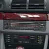 Adecuado para BMW 98-03 Serie 5 E39 Modificaciones Interiores de Fibra de Carbono Pegatinas Decorativas para Panel de CD