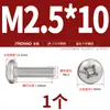 Parafuso Aço Inoxidável 316 Cabeça Redonda Fenda Cruzada Cabeça Semicircular Parafuso Cabeça Panela Prego Máquina M1.6M2M3M4M5M6M8M10