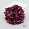 Flor de hortensia artificial estilo europeo 54 pétalos con pétalos pintura al óleo hortensia arreglo floral para salón de bodas decoración de caja de regalo
